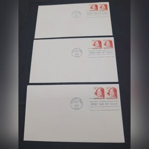 1987 Mary Ward Howe Massachusetts Set of Three First Day of Issue Envelopes